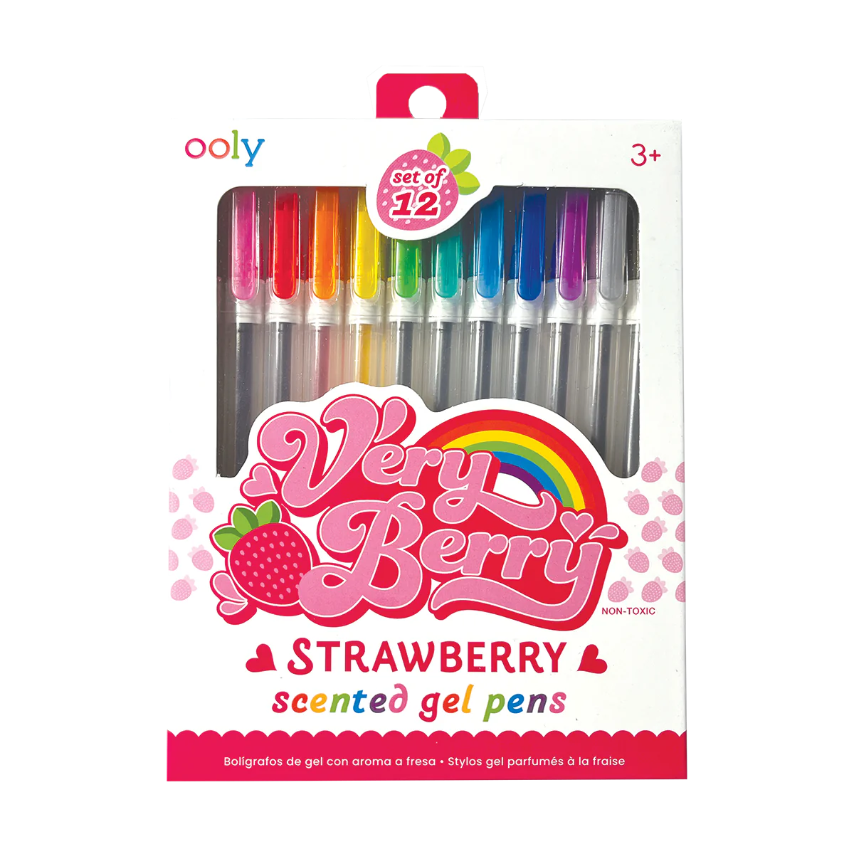 Very Berry: Strawberry Scented Gel Pens (Set of 12)