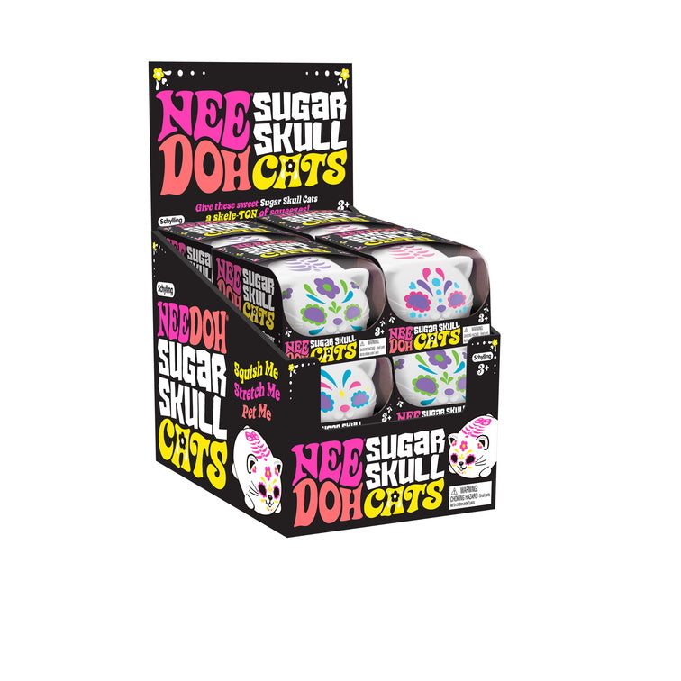 Schylling NeeDoh Sugar Skull Cool Cats Squishy Fidget Toy - Assorted Colors