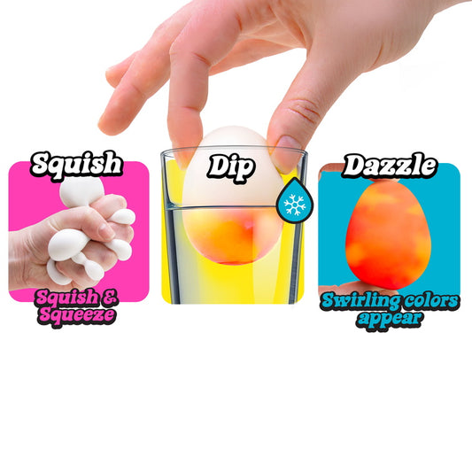 Schylling NeeDoh Dippin’ Dazzler Egg Squishy Fidget Toy Multicolor 1ct