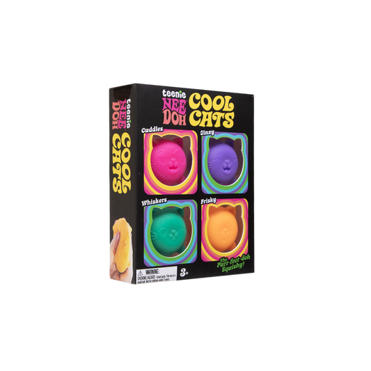 Schylling Teenie NeeDoh Cool Cats 4-Pack - Assorted Colors