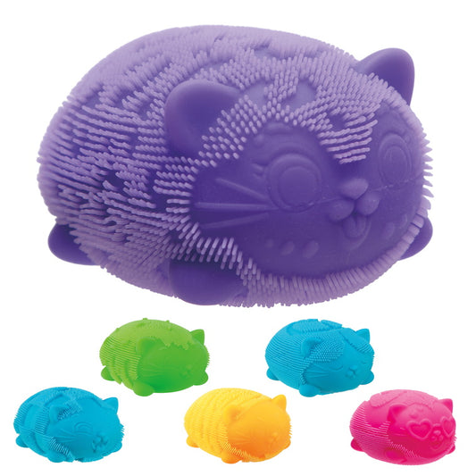 Schylling NeeDoh Wild Cats Fuzz Ball Squishy Fidget Toy - Assorted Colors