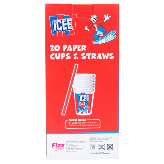 ICEE Paper Cups & Straws