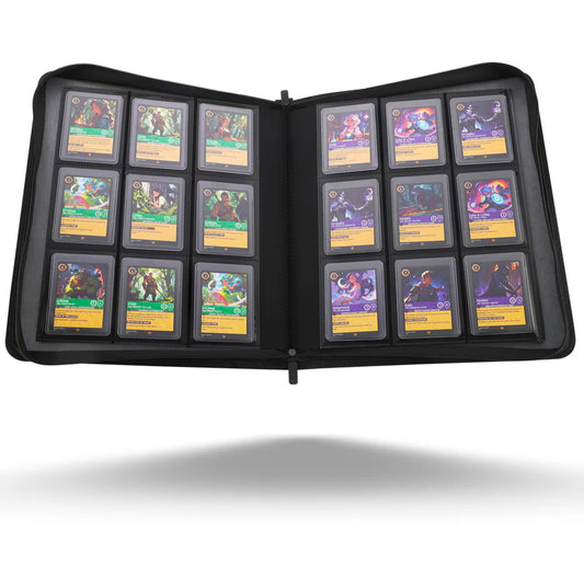9-Pocket Zippered Toploader Binder - Black