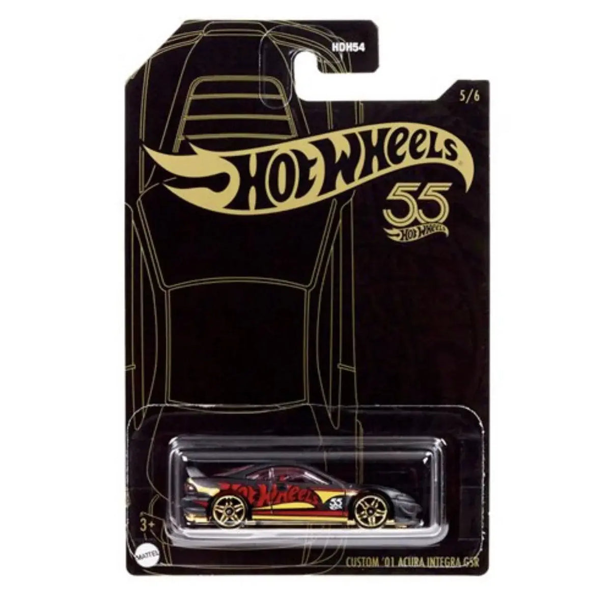 Hot Wheels: 55th Anniversary Pearl and Chrome 2023 Vehicle Mix 2 - Custom ‘01 Acura Integra GSR
