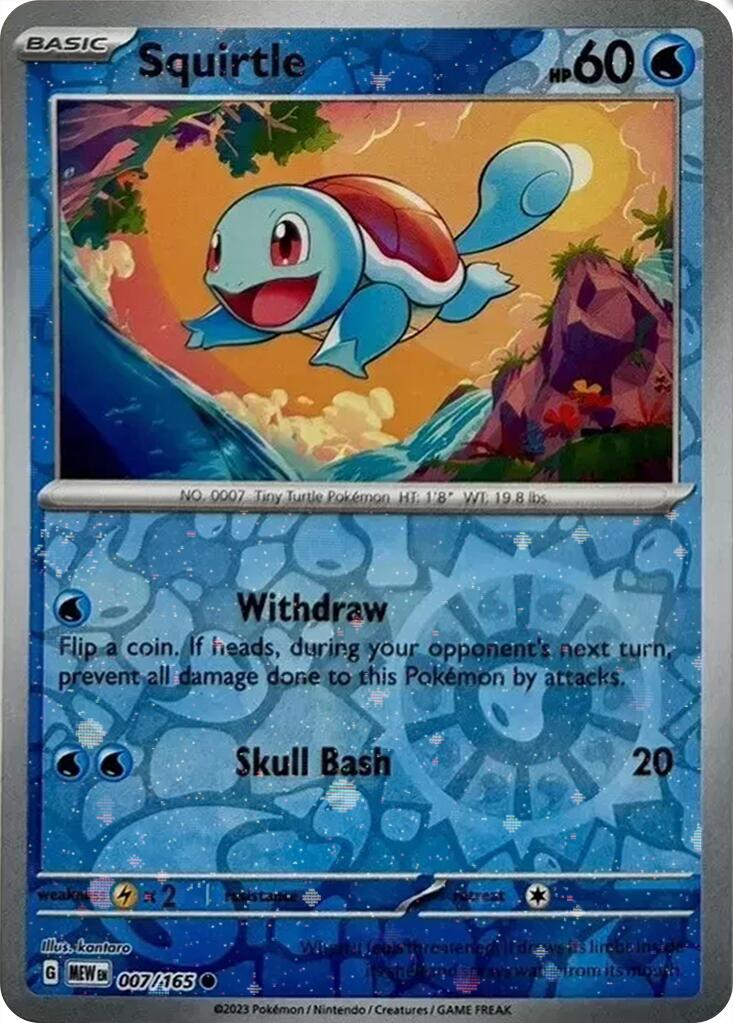 Squirtle - 007/165 (Reverse Cosmos Holo) (Costco Exclusive)