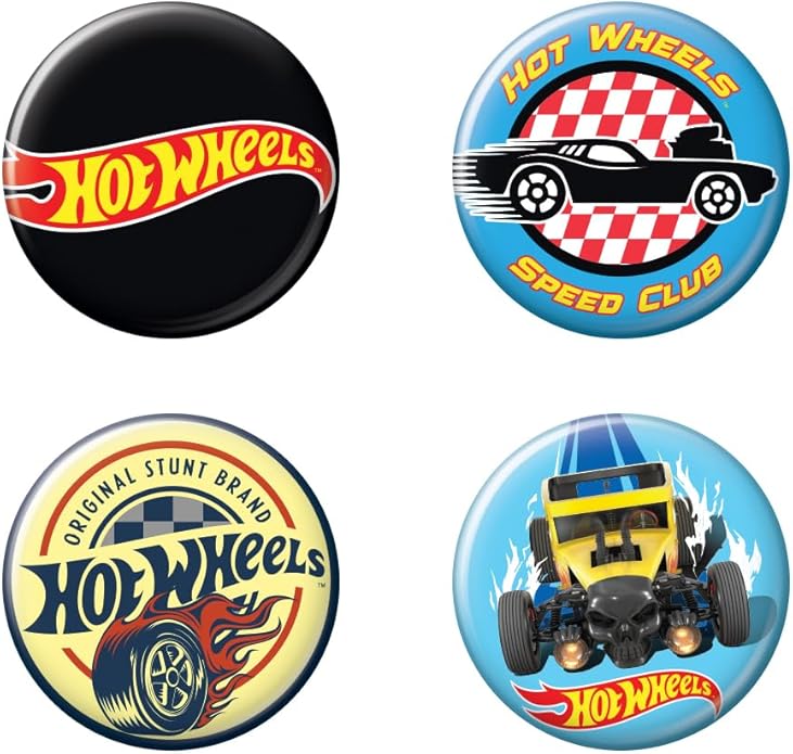 Hot Wheels 4 Button Set