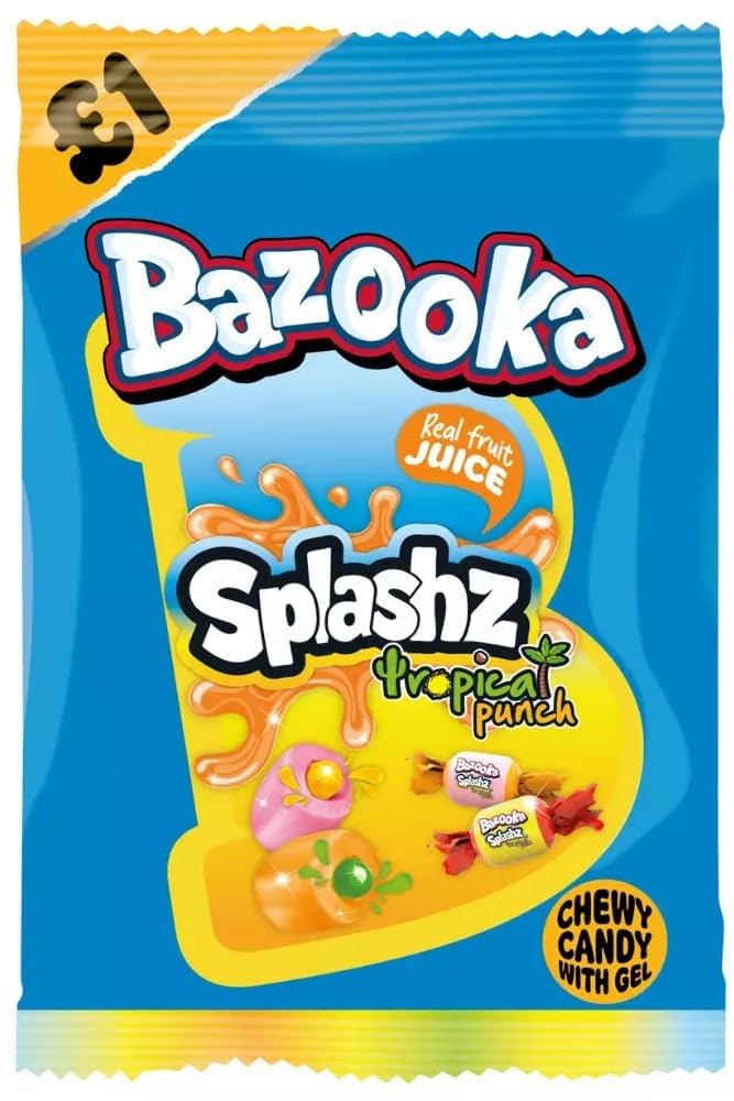 Bazooka Splashz Tropical 120g United Kingdom
