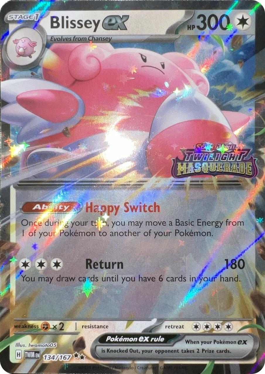 Blissey ex (Twilight Masquerade Stamped)