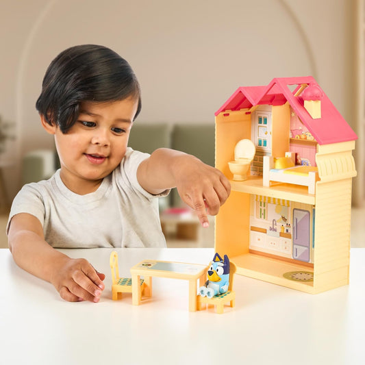 Bluey Mini Home Playset Compact House Playset with Carry Handle