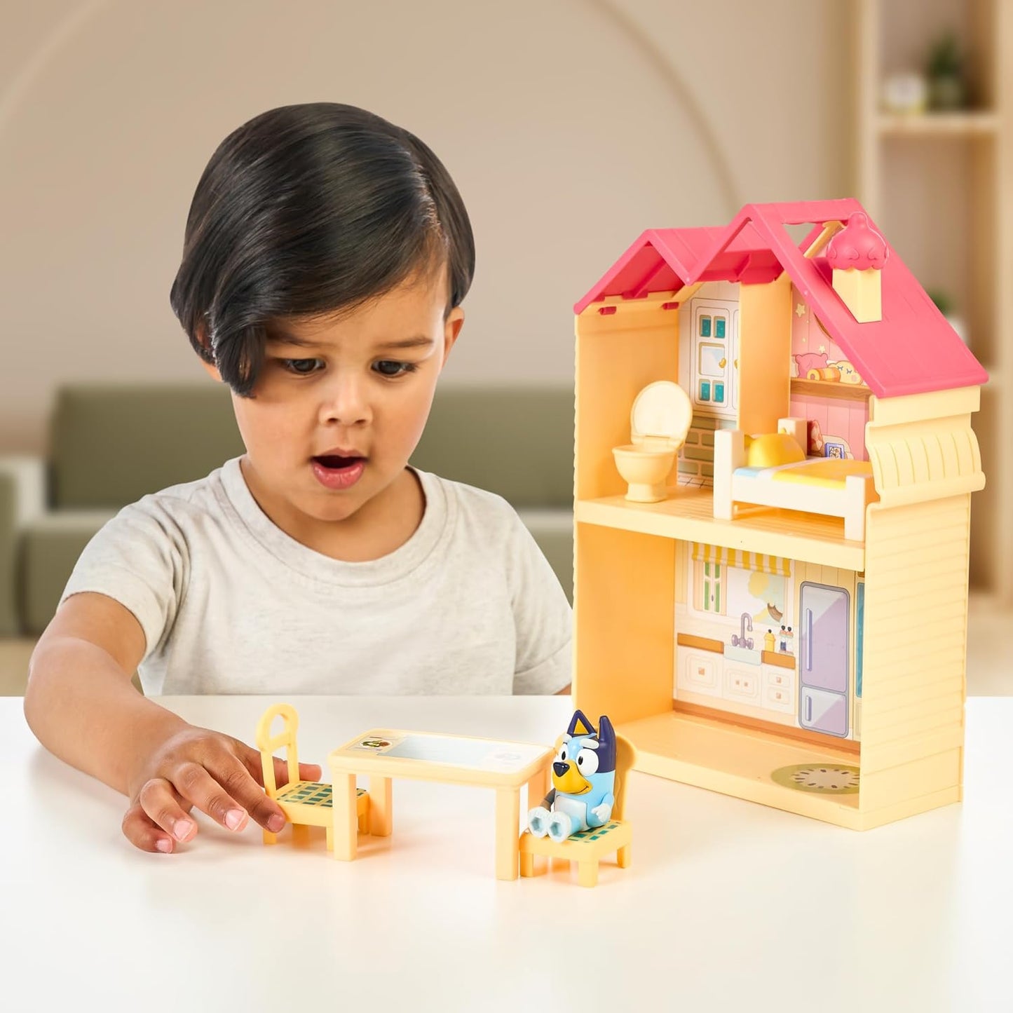 Bluey Mini Home Playset Compact House Playset with Carry Handle