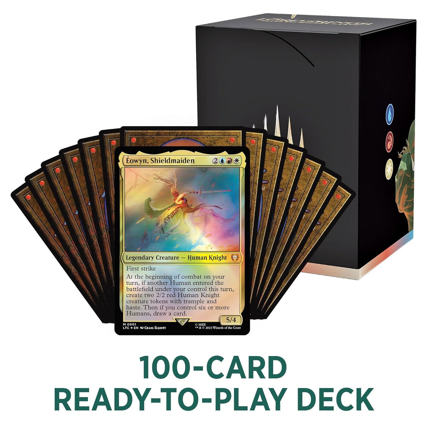 Magic: The Gathering - Lord of the Rings Tales of Middle-Earth Commander Deck - Riders of Rohan (Blue-Red-White)