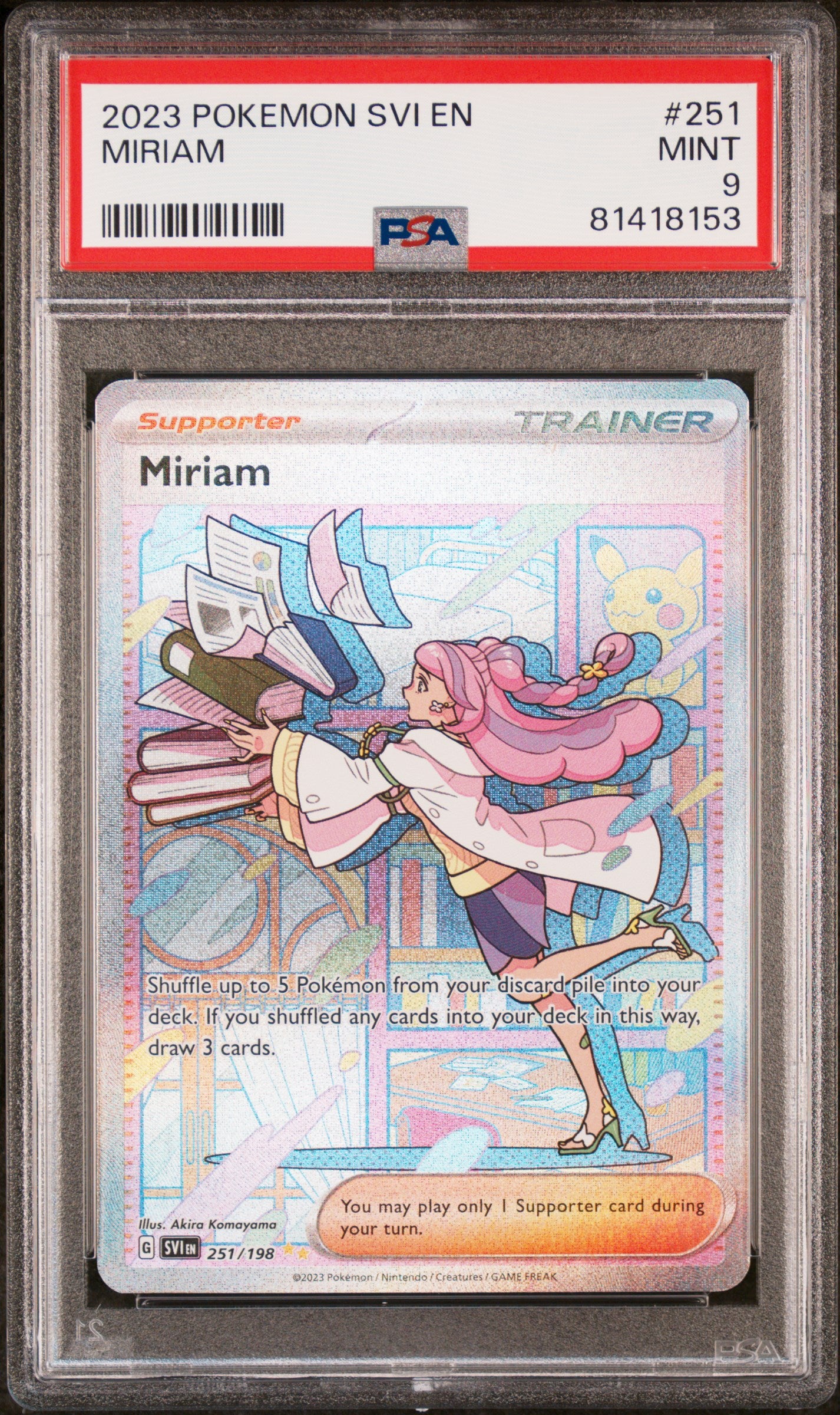 流星の精霊ミーア PSA9 2023 Pokémon SVI EN Miriam PSA 9 – Rocket City Toys
