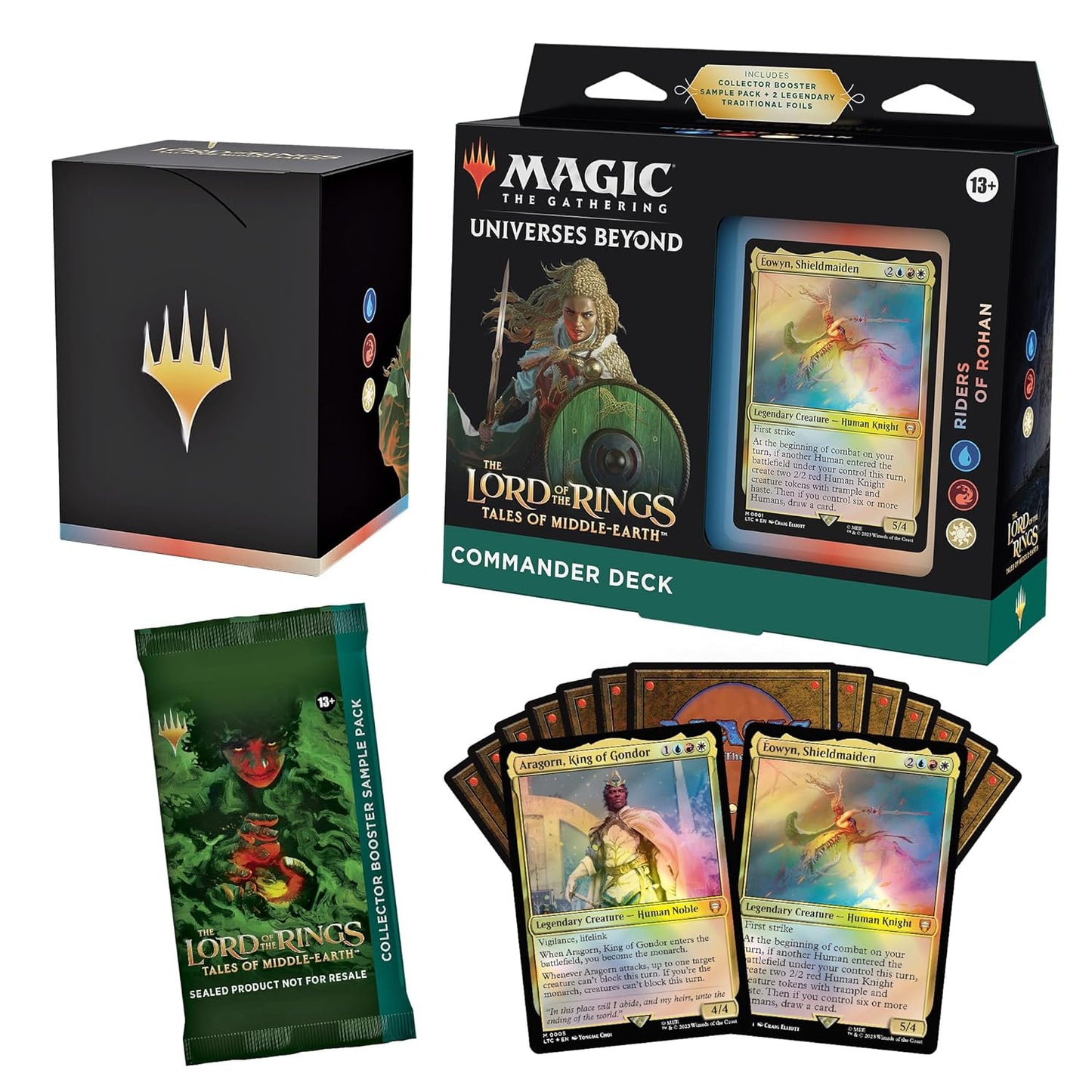 Magic: The Gathering Lord of the Rings Tales of Middle-Earth Commander Deck - Riders of Rohan (Blue-Red-White)