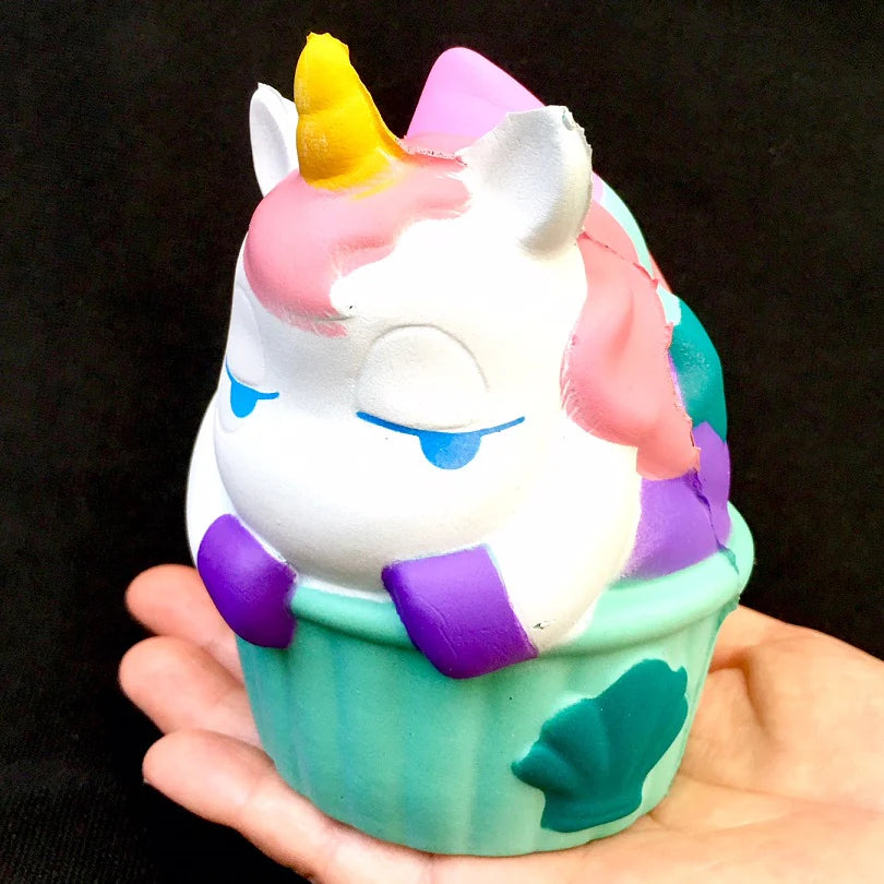 BC Mini Unicorn Mermaid Cupcake Squishy-6"