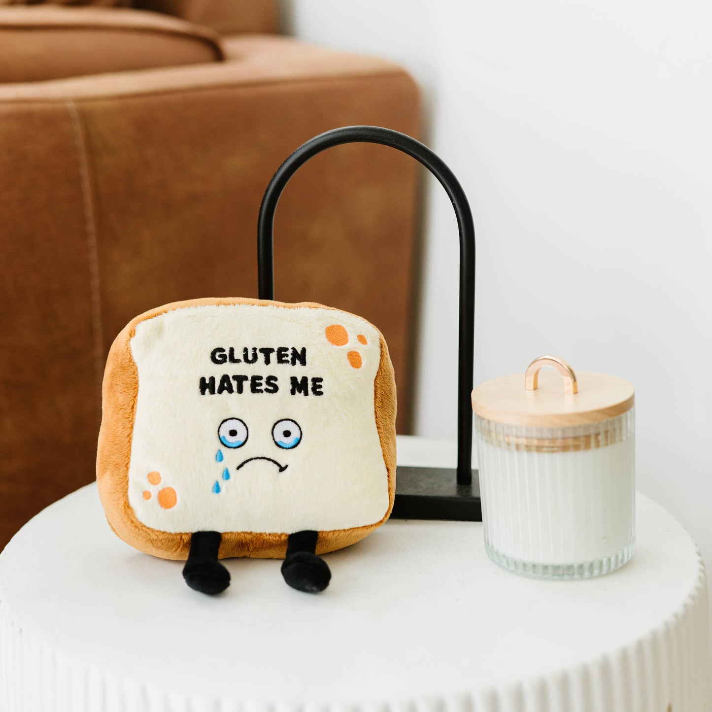 Gluten Hates Me Funny Gluten Free Bread Plush Gift