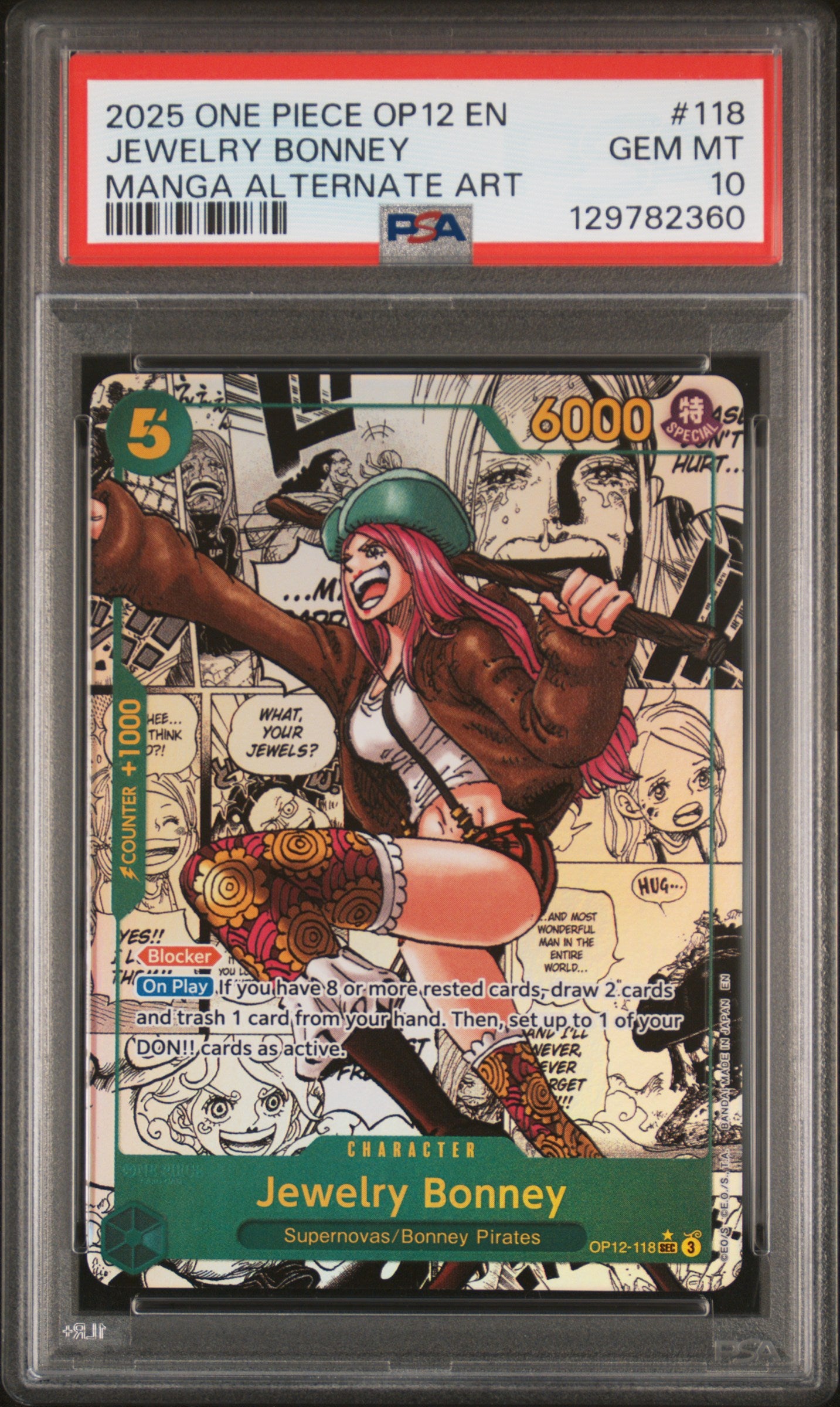 Jewelry Bonney OP12-118 (Manga Alternate Art) – One Piece TCG Legacy of the Master