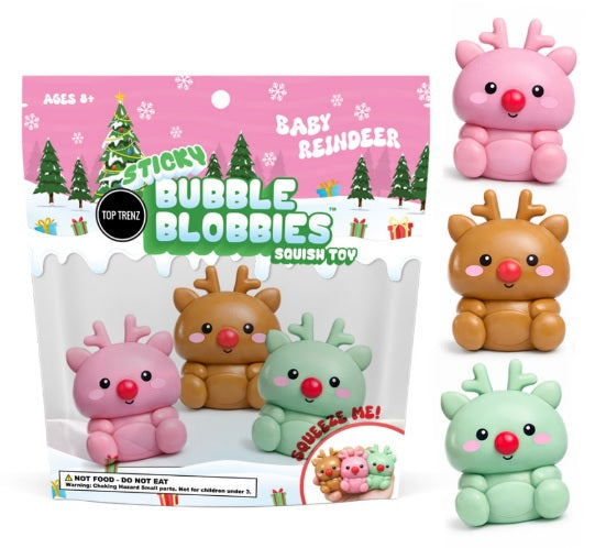 Sticky Bubble Blobbies - Colorful Baby Reindeer