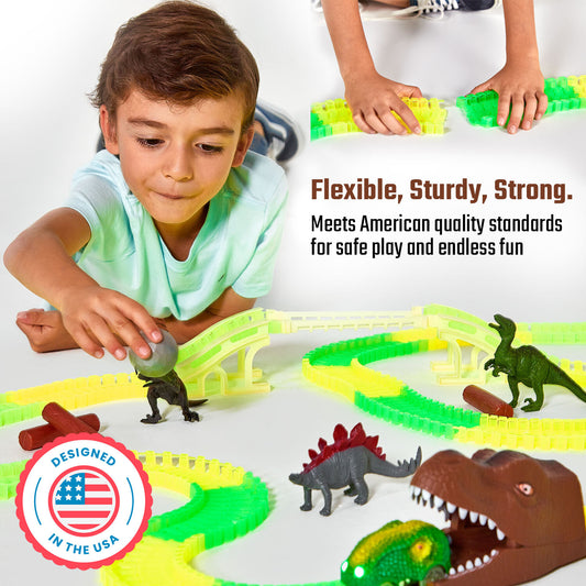 Dino's Escape Glow in the Dark Race Set