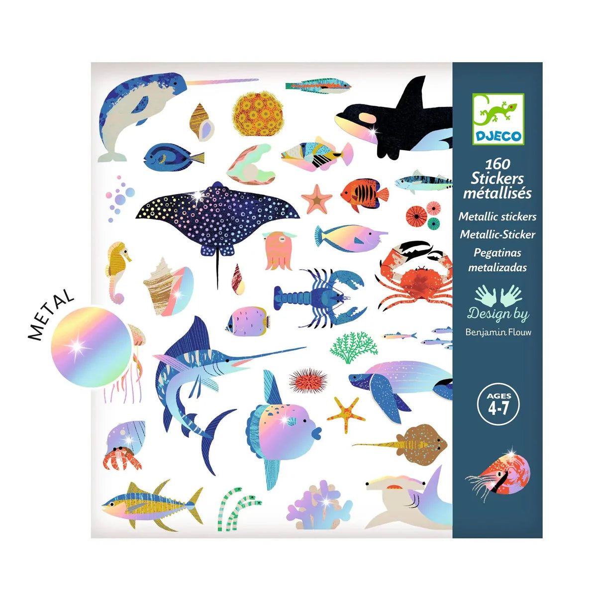 DJECO Metallic Sticker Collection - Ocean