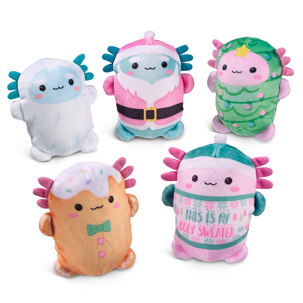 Top Trenz: Bubble Stuffed Squishy Friends A Very Axolotl Xmas Plush