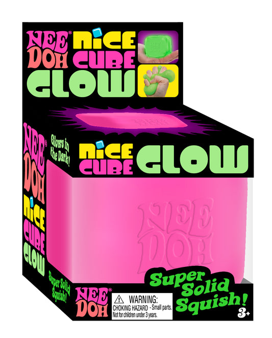 Schylling NeeDoh Glow Nice Cube Squishy Fidget Toy - Assorted Colors