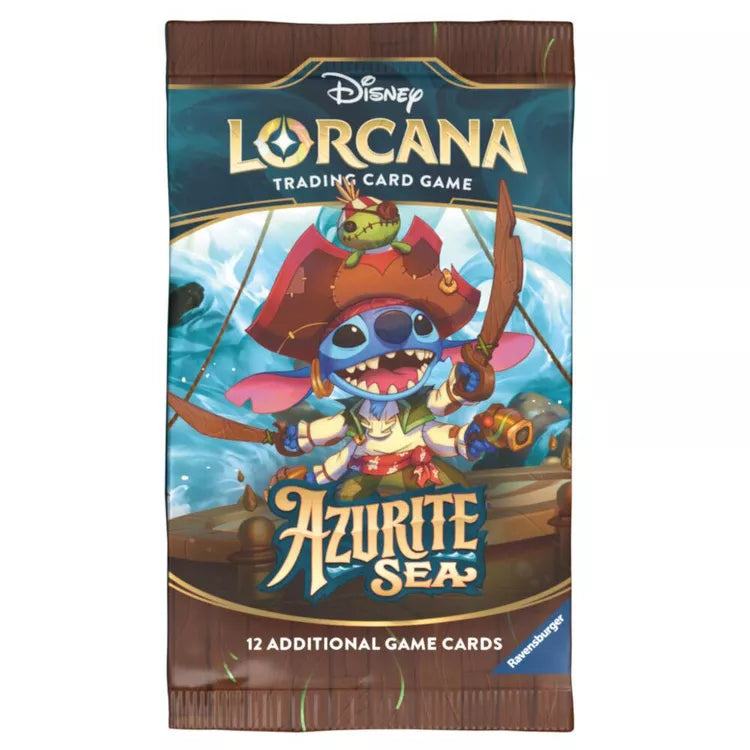 Disney Lorcana TCG: Azurite Sea Booster Pack (12 Cards)
