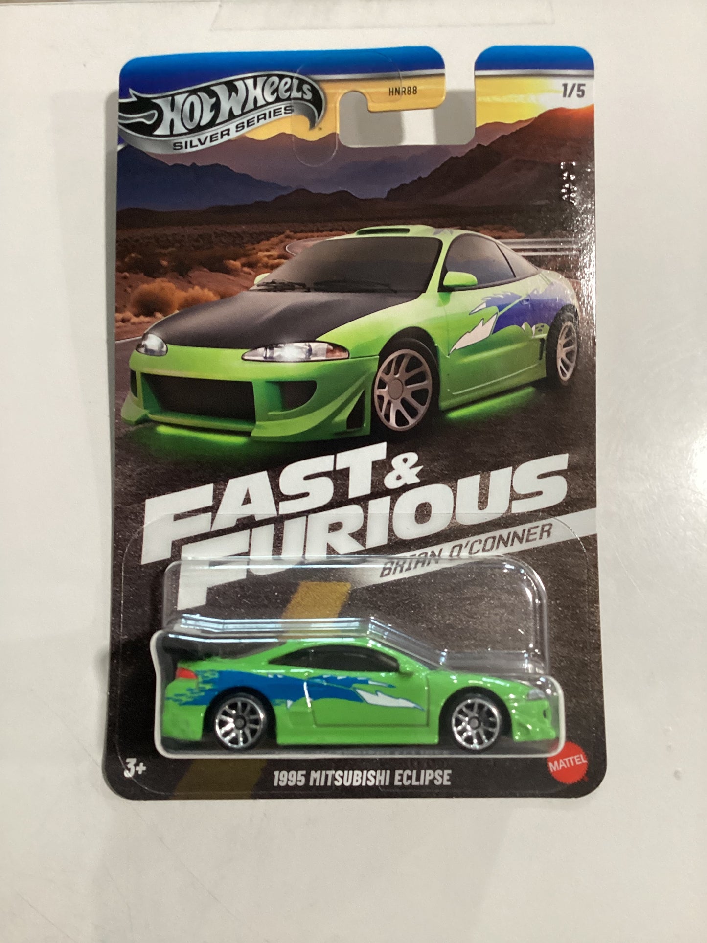 Hot Wheels Silver Series 1995 Mitsubishi Eclipse Fast & Furious Brian O'Connor 1/5