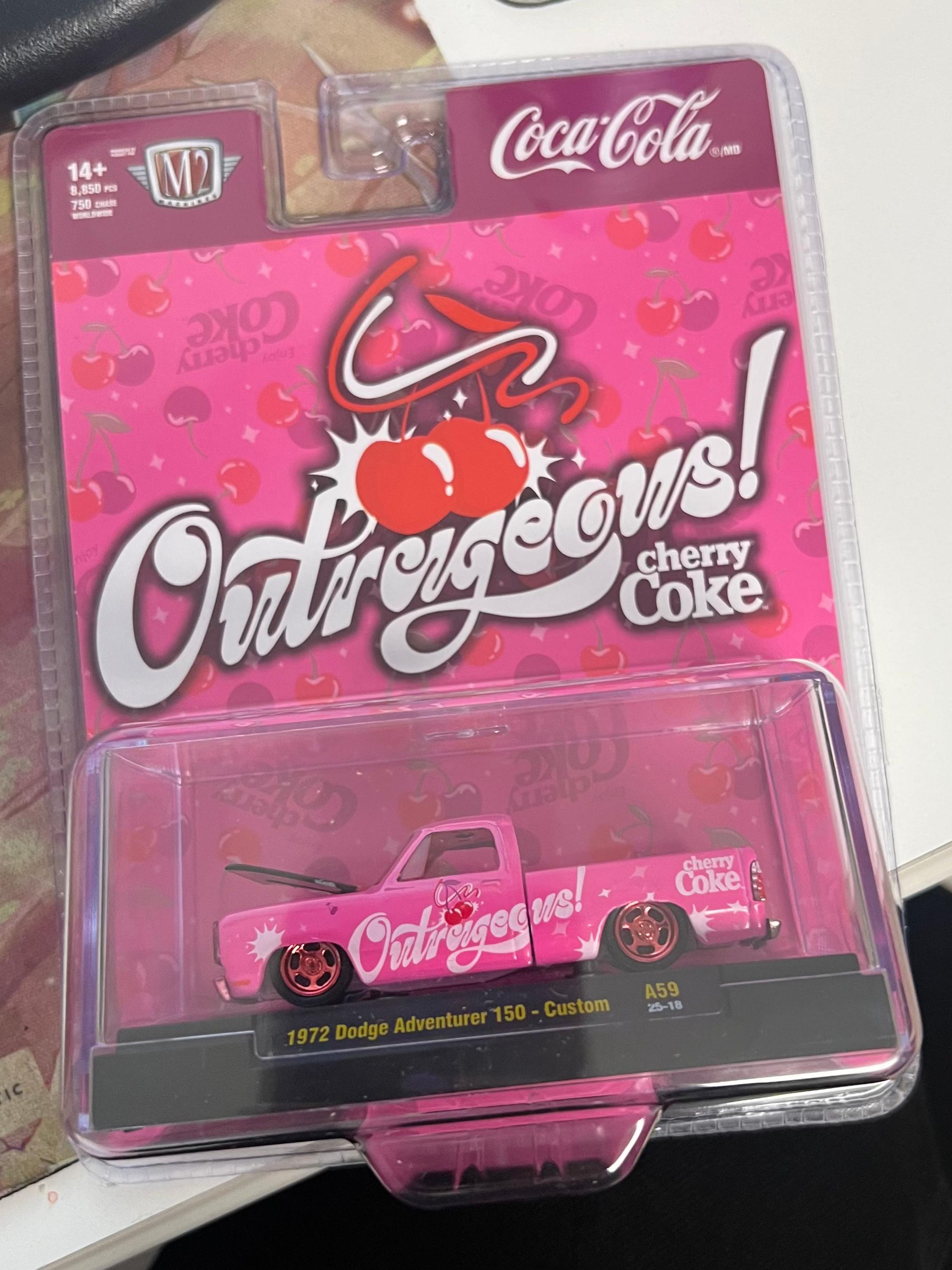 M2 Machines Cherry Coke 1972 Dodge Adventurer 150 Custom- CHASE