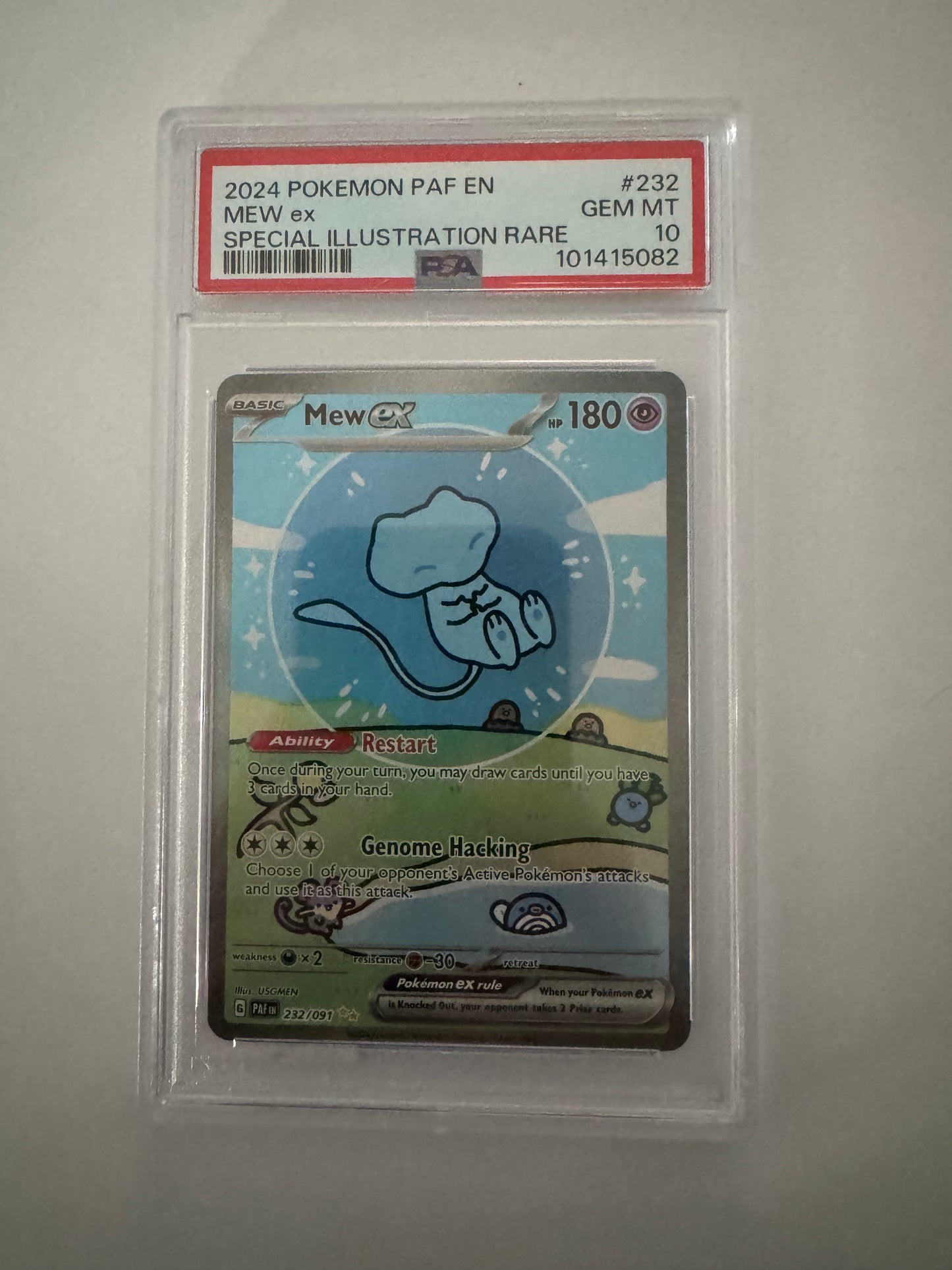 2024 Pokemon PAF EN Mew EX SIR 232/091 PSA 10