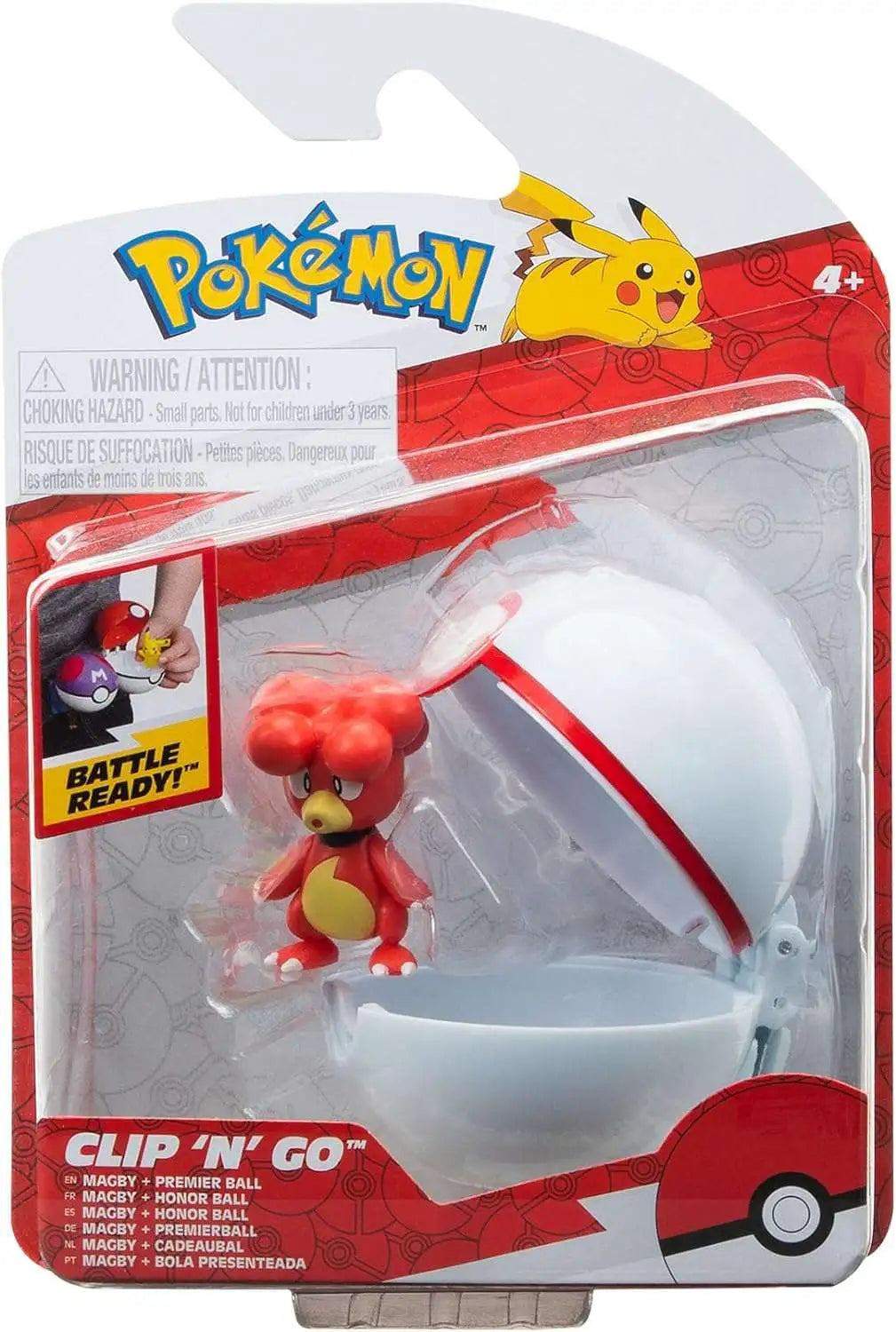 Pokemon Clip 'N' Go - Magby + Premier Ball