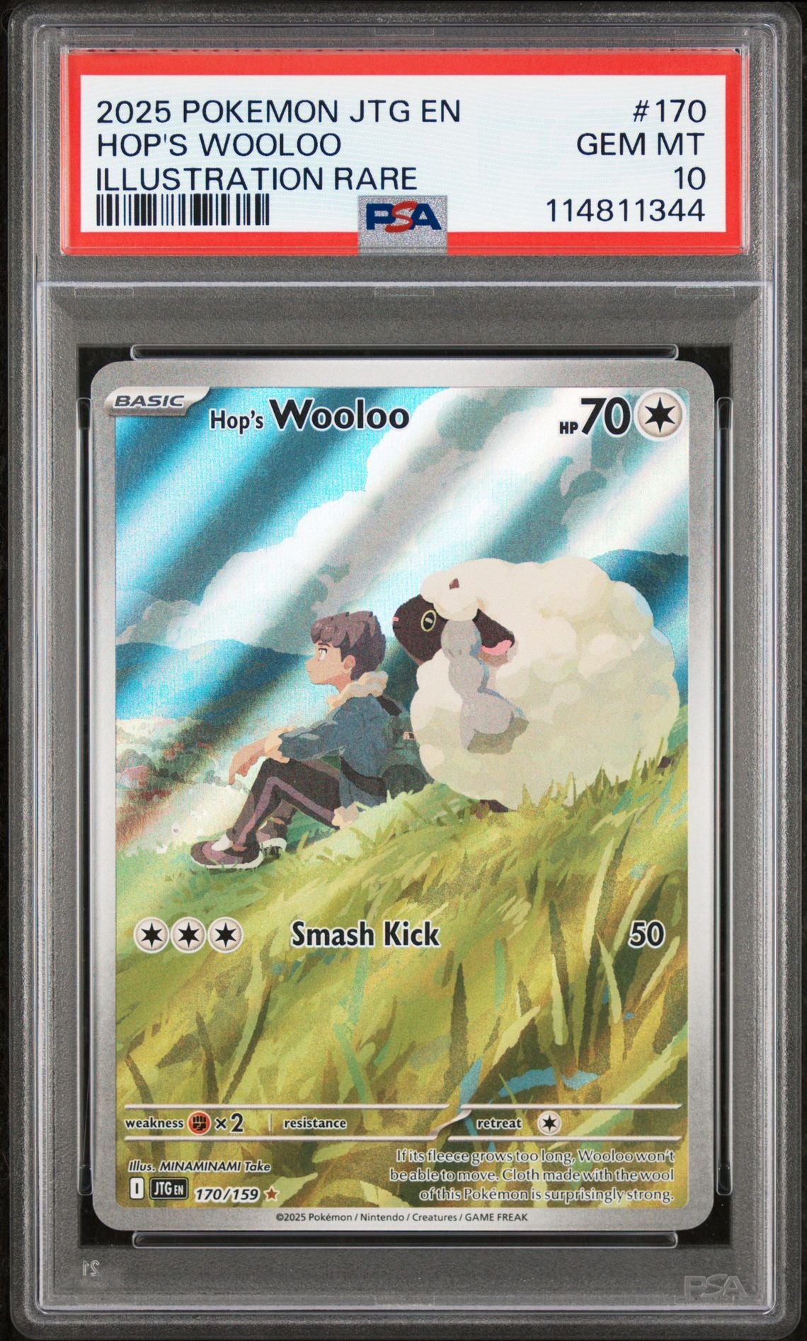 2025 Pokemon JTG EN Hop's Wooloo IR PSA 10