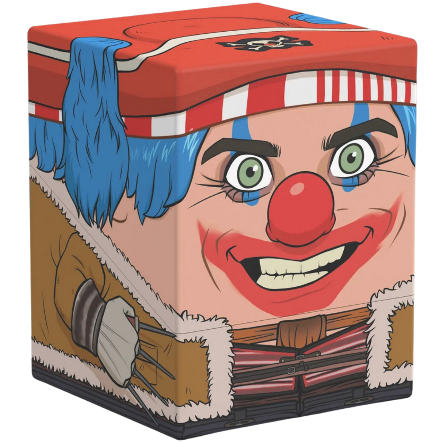 Ultimate Guard Squaroes Boulder 100+ Deck Box - Squaroes + One Piece - Buggy the Clown