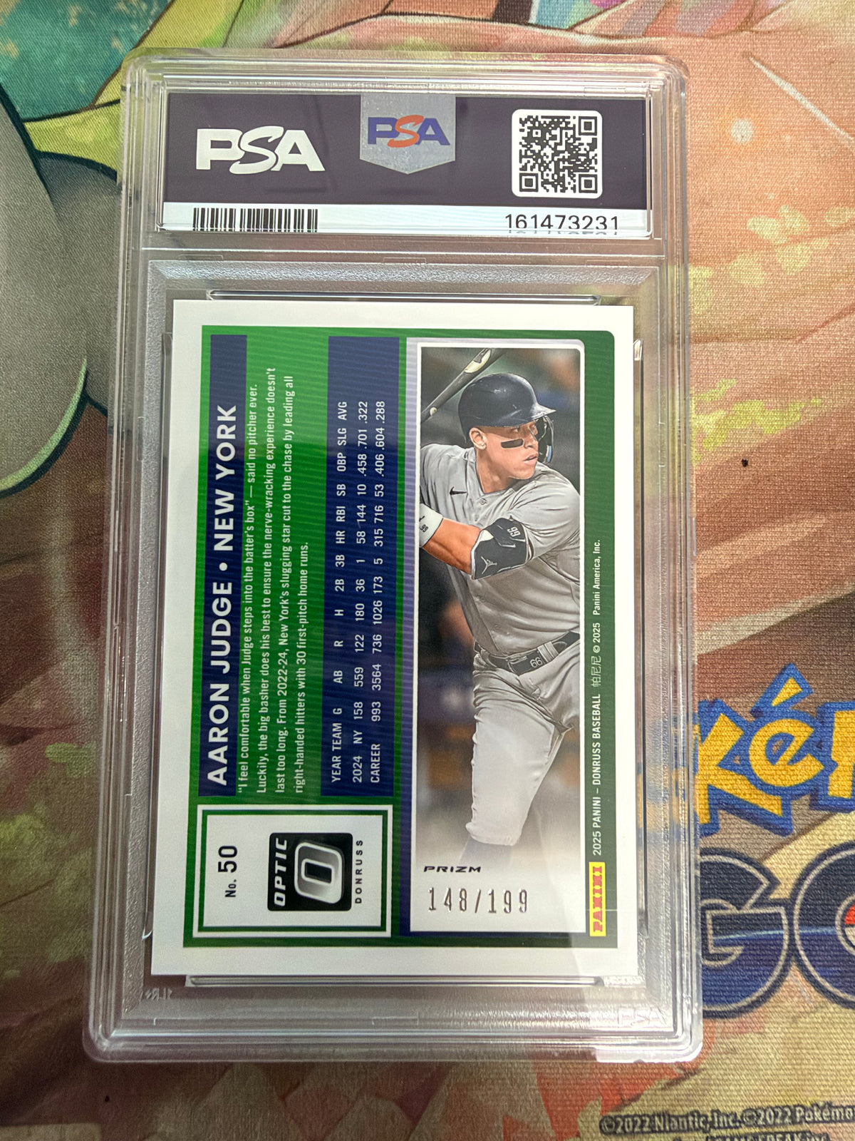 CONSIGN 2025 Donruss Aaron Judge Optic Orange PSA #10