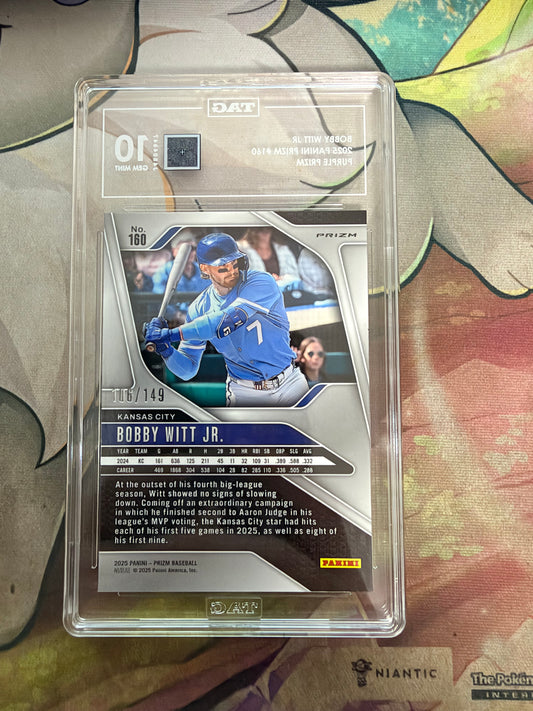 CONSIGN 2025 Panini Prizm Bobby Witt Jr Purple Prizm TAG #10