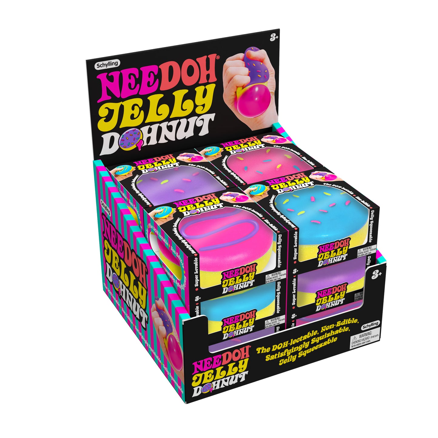 Schylling NeeDoh Jelly Dohnut Squishy Fidget Toy - Assorted Colors