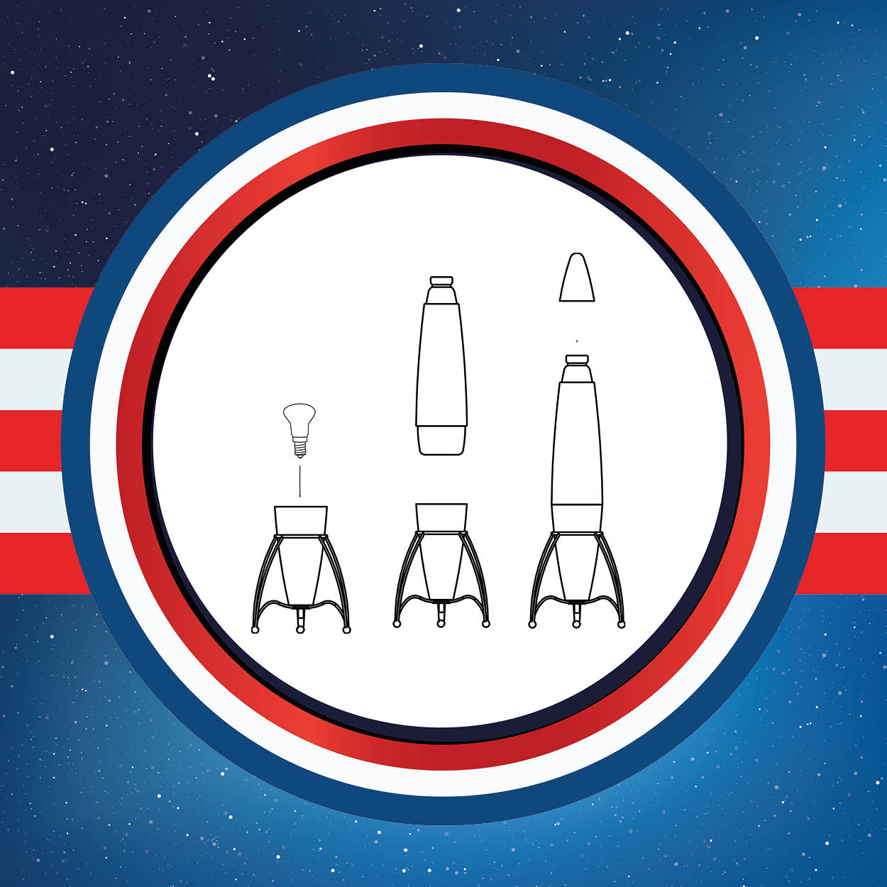 Fizz Creations NASA Rocket Lamp