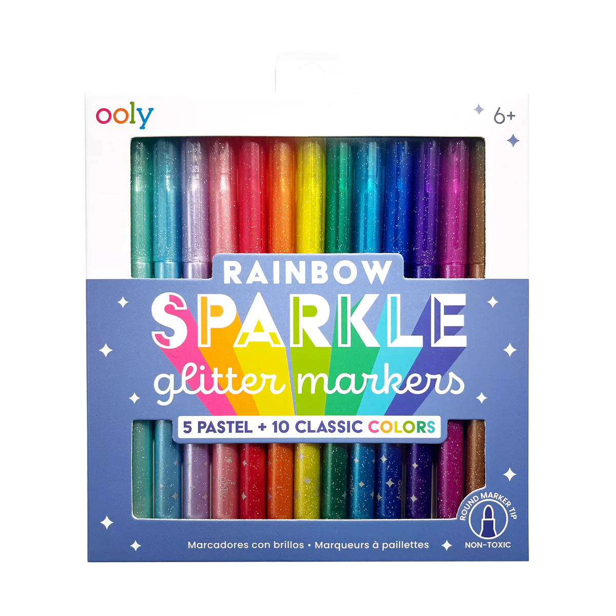 Rainbow Sparkle: Glitter Markers (Set of 15)