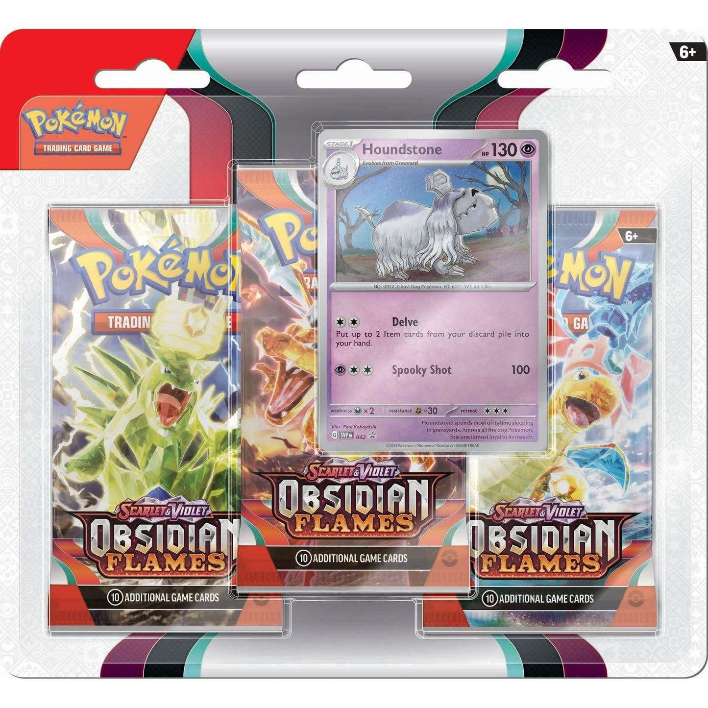 Pokemon TCG: Obsidian Flames 3-Pack Booster Blister Houndstone