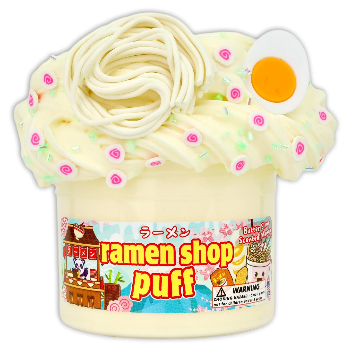 Ramen Shop Puff Slime - Handmade in USA - Dope Slimes - 8 fl/oz