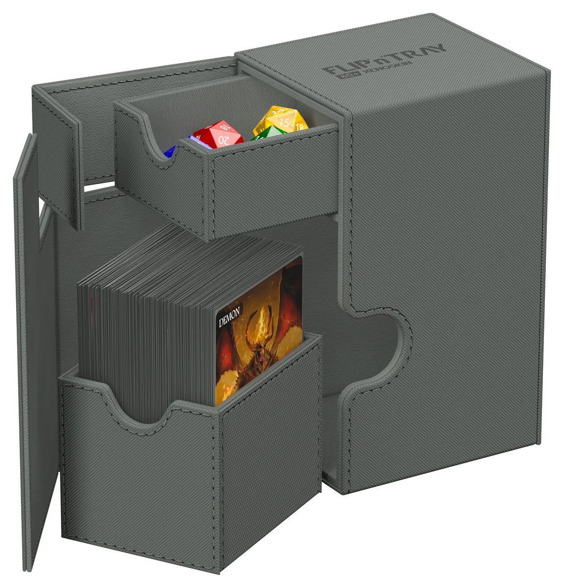 Ultimate Guard 80+ Flip’n’Tray Deck Case – Monocolor Grey