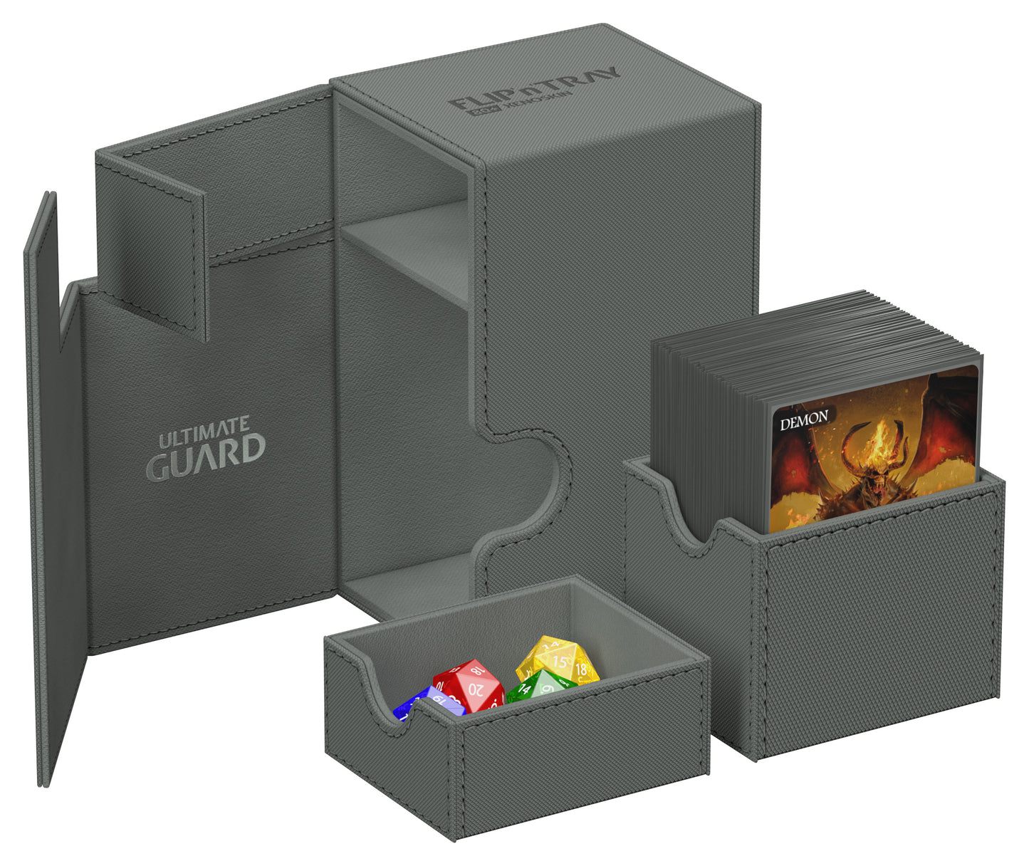 Ultimate Guard 80+ Flip’n’Tray Deck Case - Monocolor Grey