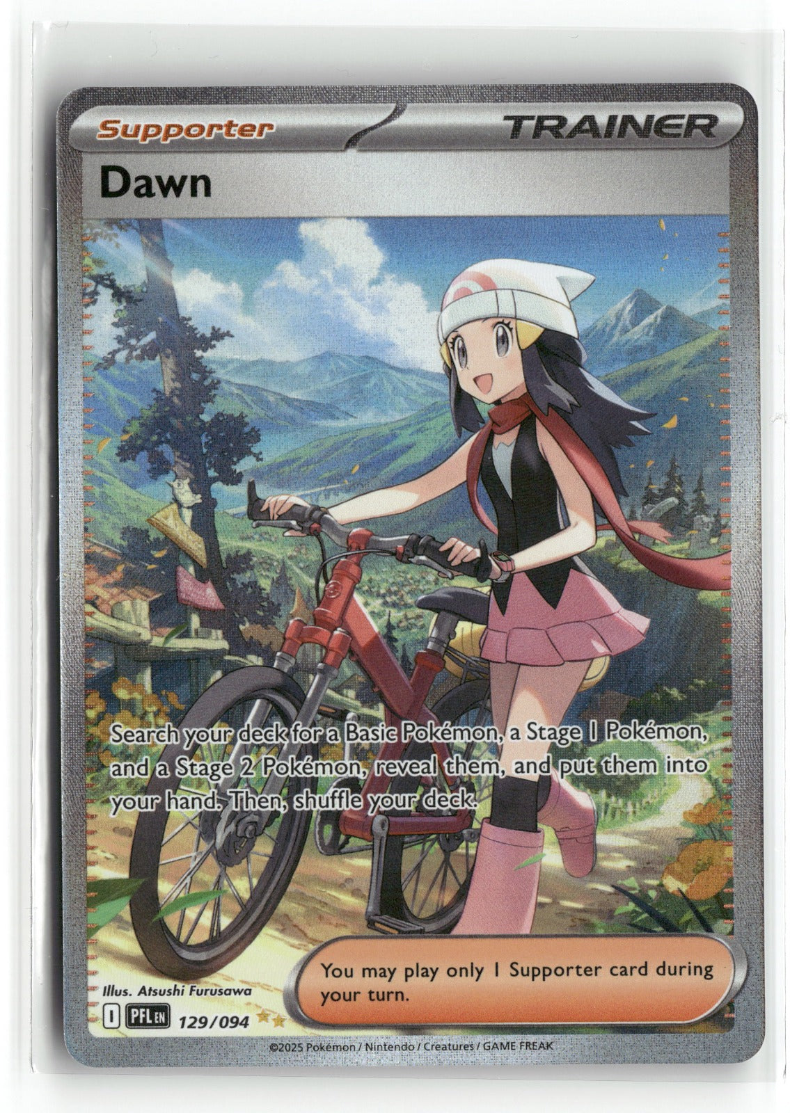Pokemon Dawn 129/094 Special Illustration Rare 2025 ME02: Phantasmal Flames