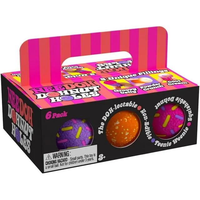 Schylling NeeDoh Dohnut Holes Teenie 6-Pack