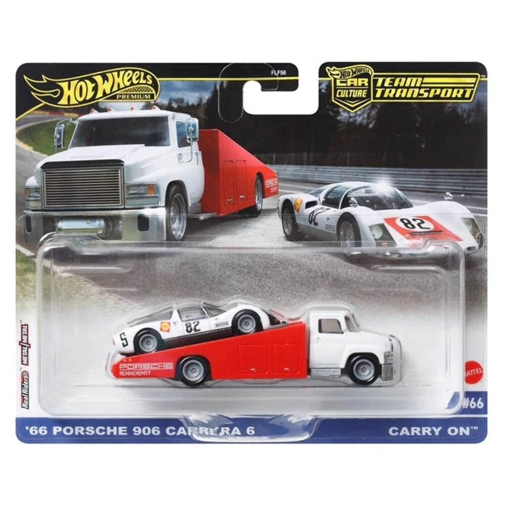 Hot Wheels Team Transport 2024 Mix 2 ’66 Porsche 906 Carrera 6 with Transport Truck