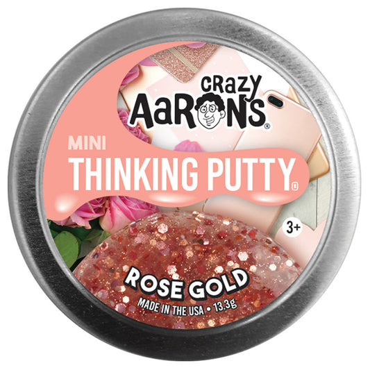 Crazy Aaron's Mini Rose Gold - 2" Thinking Putty Tin