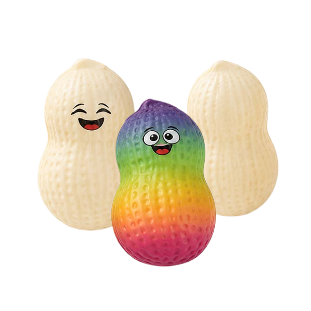 Peanut Slow-Rise Squishy - Assorted Colors - 12-Piece Displa