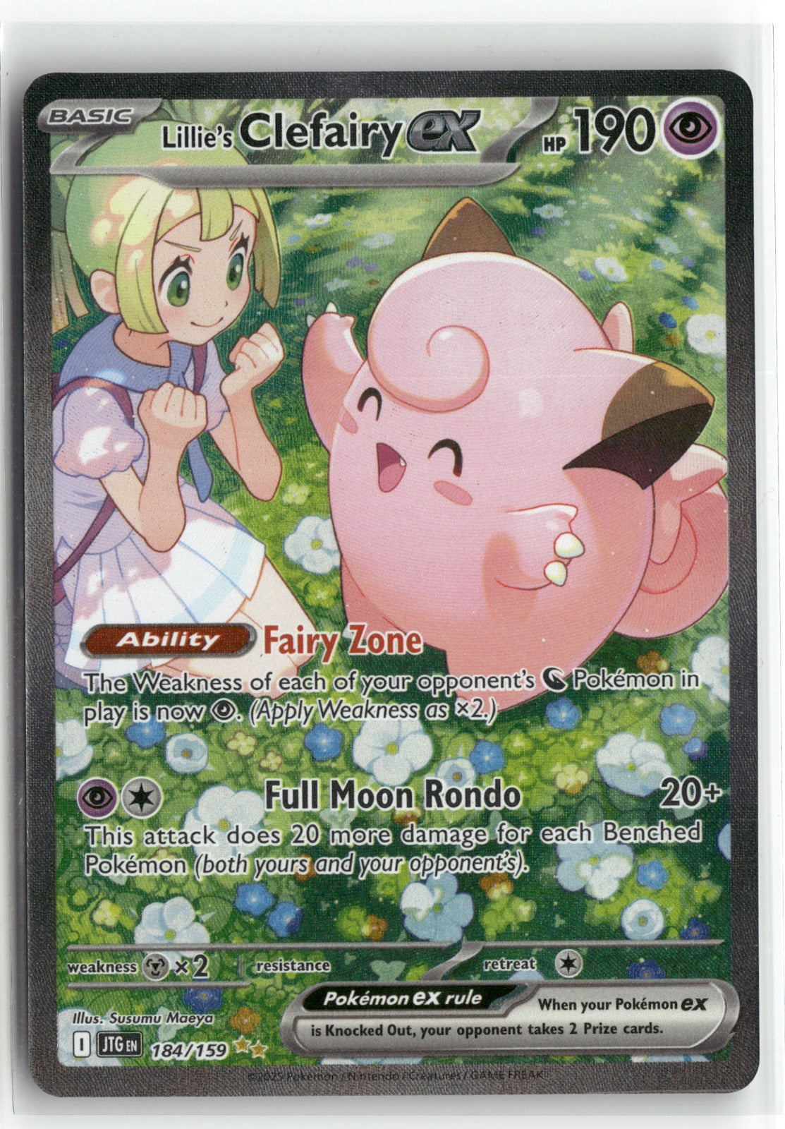 Pokemon SV09: Journey Together Lillie's Clefairy ex 184/159 Holo