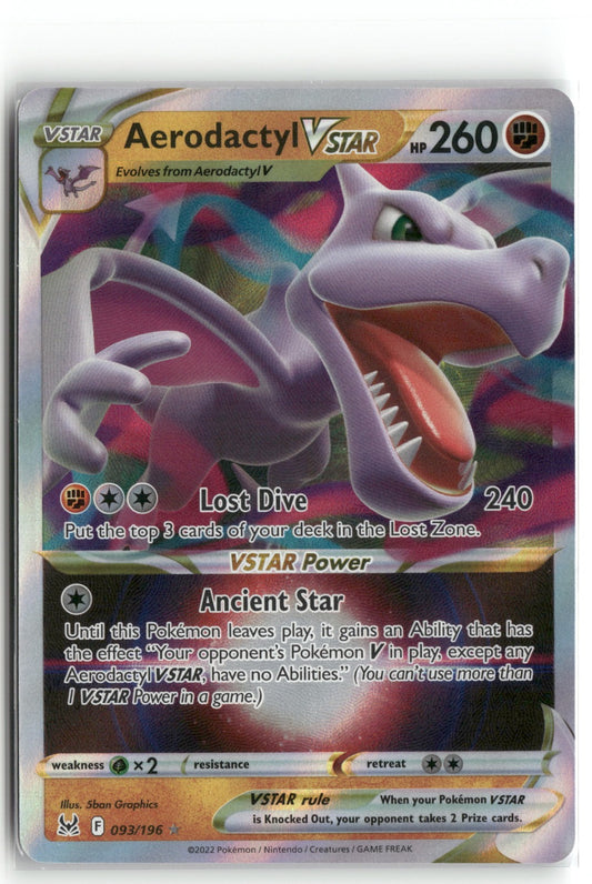 Pokemon Aerodactyl VSTAR 093/196 Ultra Rare 2022 SWSH11: Lost Origin