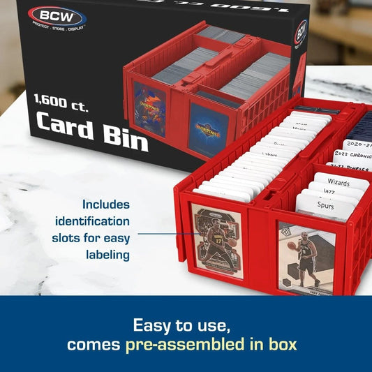 BCW Collectible Card Bin Red 1600