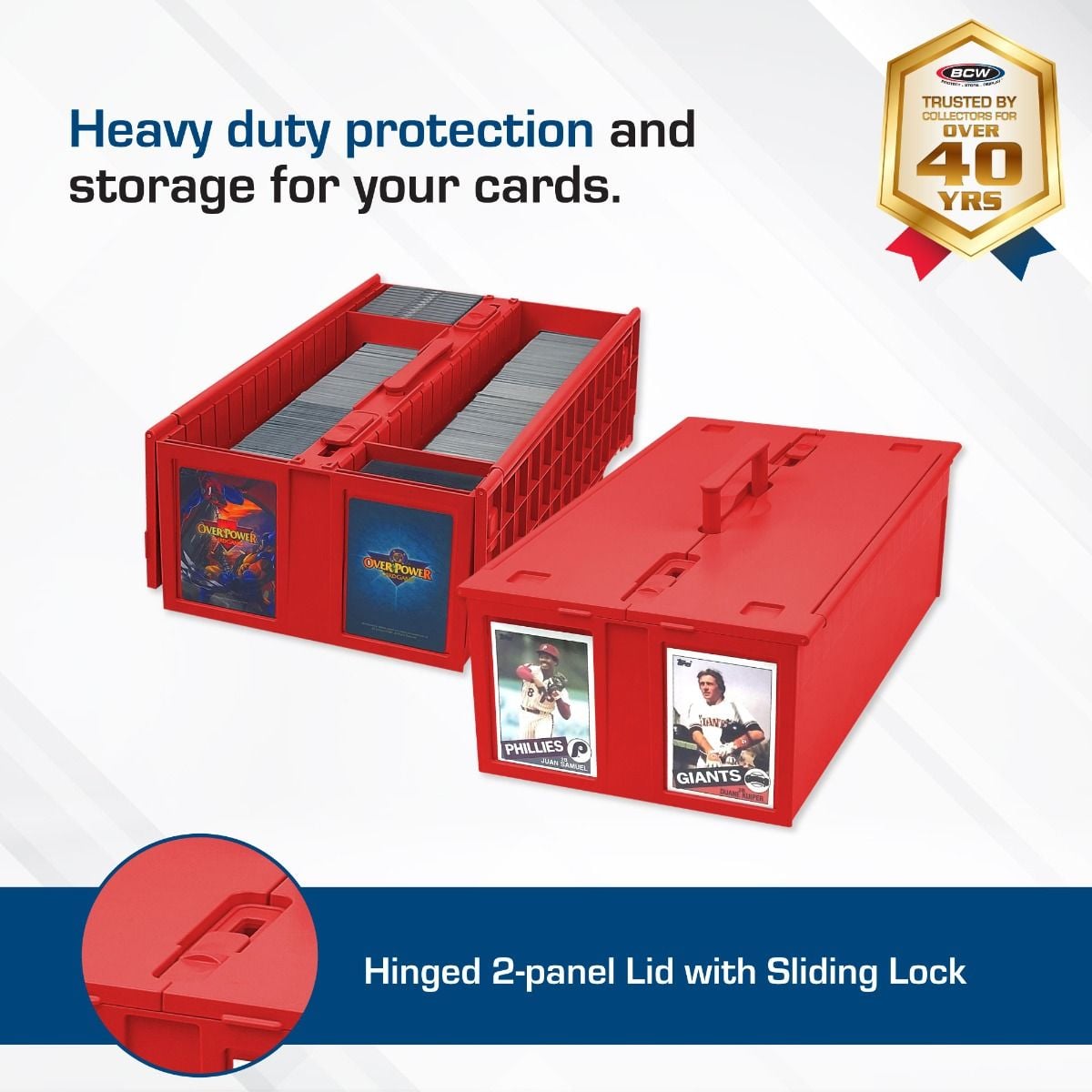 BCW Collectible Card Bin Red 1600